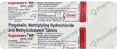 Supranerv Np Strip Of 10 Tablets: Uses, Side Effects, Price & Dosage ...