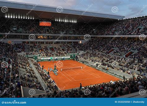 Court Philippe Chatrier at Le Stade Roland Garros during Round 4 Night ...