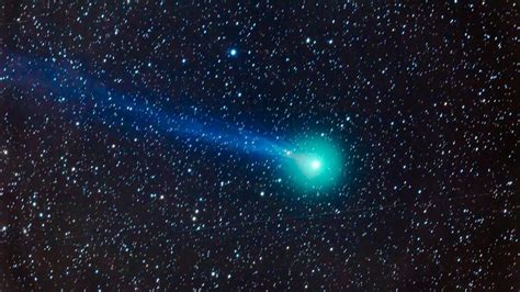 Green comet approaching Earth for a flyby