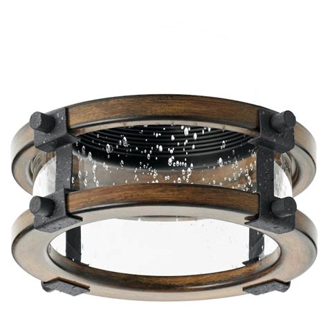 Kichler Barrington Distressed Black and Aged Wood Baffle Recessed Light ...