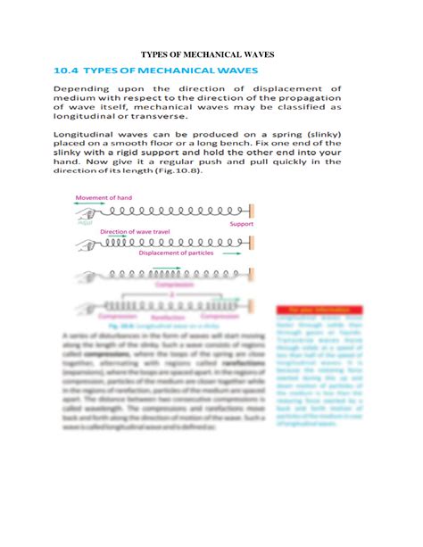 SOLUTION: Types of mechanical waves - Studypool