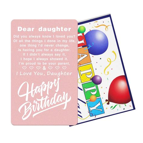 Buy Daughter Birthday Card, Happy Birthday Daughter, Inspirational ...