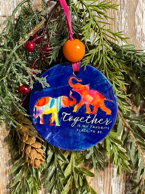 Best Friends Elephant Ornament Friends Christmas Gift Strong - Etsy