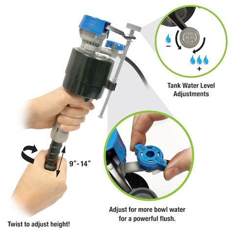 Fluidmaster Universal Toilet fill valve and 2-in flapper kit K-400H-039 ...