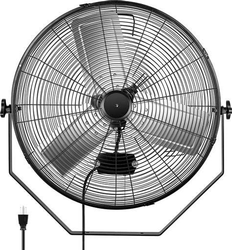 Simple Deluxe BIG INDOOR 24 inch Wall Mount Fan, Industrial Oscillating ...