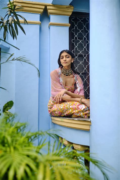 Yellow Big Floral Lehenga – Aneesh Agarwaal