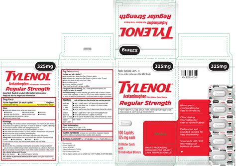 DailyMed - TYLENOL REGULAR STRENGTH- acetaminophen tablet, film coated