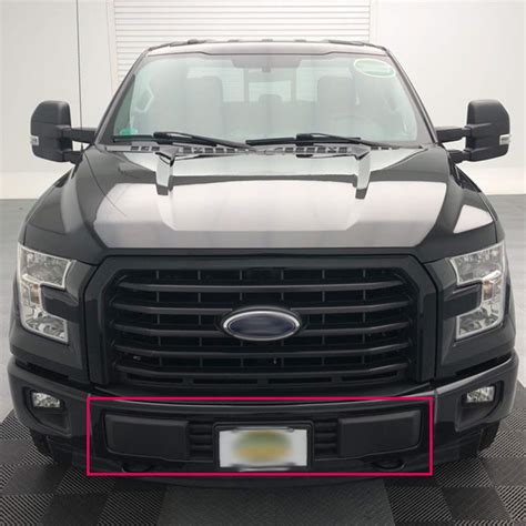 PIT66 Front Bumper & License Plate Bracket Compatible with 15-17 Ford ...