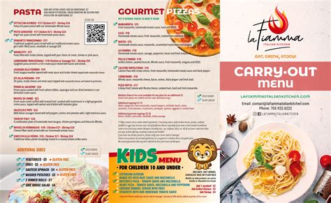 CARRY-OUT MENU – La Fiamma Italian Kitchen