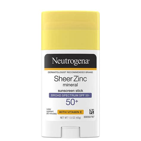 Neutrogena Sheer Zinc Mineral Sunscreen Stick SPF 50+ 42g