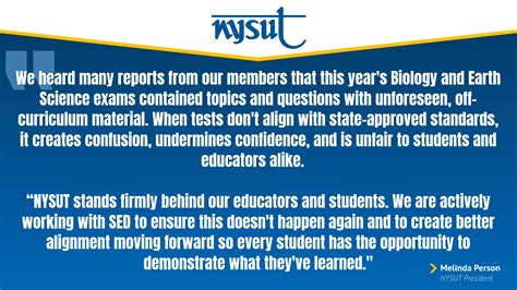 NYSUT Statement on 2025 Regents Exams Issues