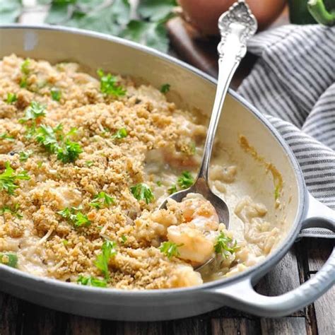 Dump-and-Bake Shrimp and Rice Casserole - The Seasoned Mom