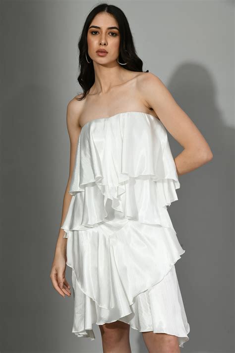 Chiffon White Western Dress for Women | Western Wear – Sunanta Madaan ...