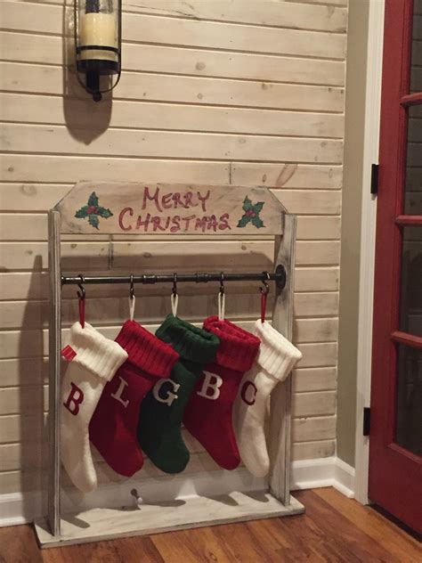 Floor Stocking Holder Stand Christmas Stocking Holder, Free Standing