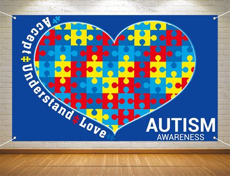 Amazon.com : Tudomro Autism Awareness Party Decorations Colorful Puzzle ...