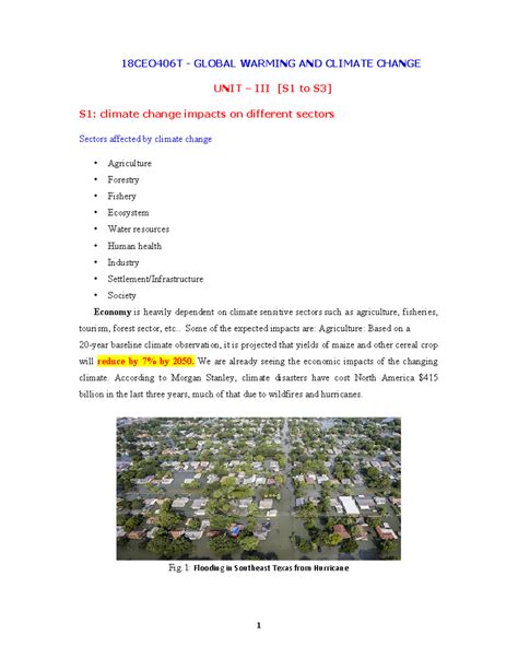 UNIT - 3 [S1 -S3] - ........ - 18CEO406T - GLOBAL WARMING AND CLIMATE ...