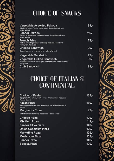 Menu at The Mandir Cafe & Restaurants Osian, Osian