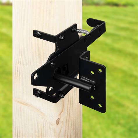 Wooden Fence Gate Latches Barrette 73014301 Modern Black Robust