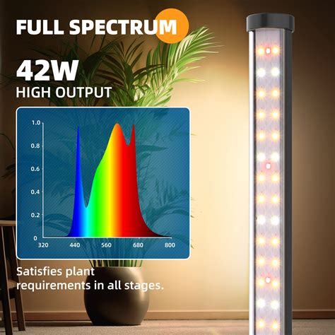 Barrina Grow Lights for Indoor Plants with Stand, 42W 169 LEDs Full ...