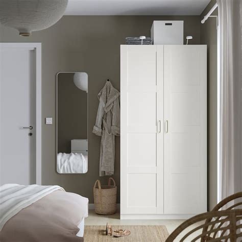 PAX / BERGSBO wardrobe, white/white, 100x60x201 cm (393/8x235/8x791/4 ...