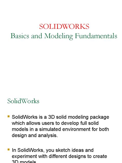 Image result for Introduction to SolidWorks Tutorial