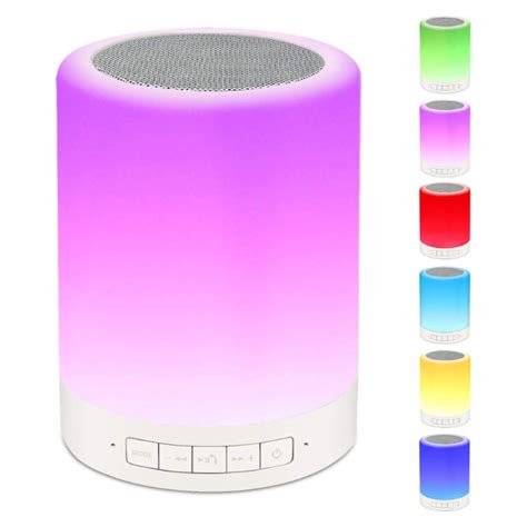 Buy Zuno: Wireless Bluetooth Speaker Lamp with RGB Light – For Bedroom ...
