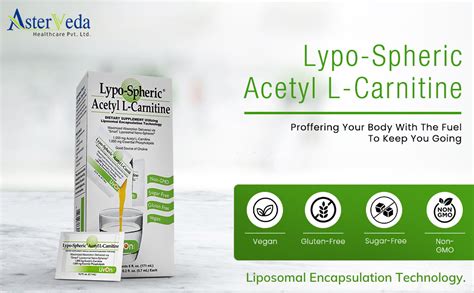 Lypo-Spheric Acetyl L-Carnitine 1000 mg Per Packet - 30 Packets ...