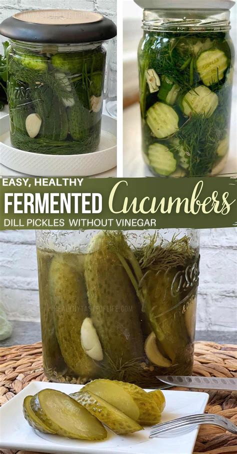 Fermented cucumbers recipe dill pickles no vinegar healthy taste of ...