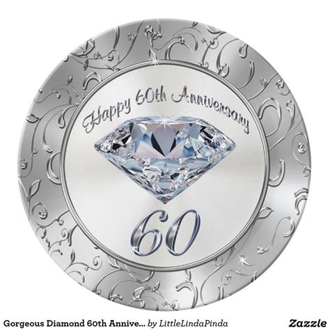 Stunning 60th Wedding Anniversary Plates. Call Linda to Personalize it ...