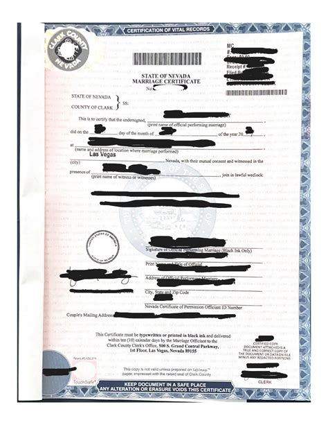 Clark County Nevada Marriage Certificates