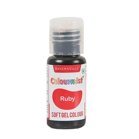 Bakersville colourmist Ruby Soft Gel Colour 20gm – Bakeworld Retails ...