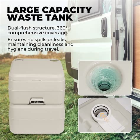 GASKY 6-Gallon Portable Toilet for RV, Camping, Boat, Leak-Proof, 330 ...
