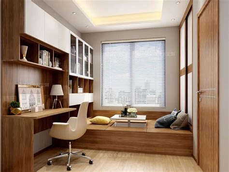 小户型卧室书桌书架一体装修效果图_丽维家家装图库