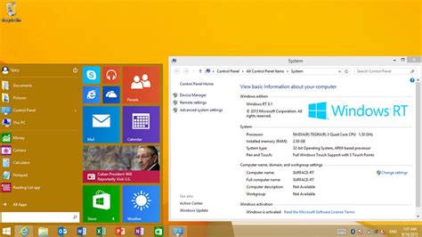 Windows RT 8.1 Update 3 with Start Menu Available Now (Updated)