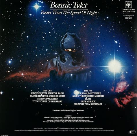 Bonnie Tyler. Faster Than The Speed Of Night – Bertelsmann Vinyl Collection