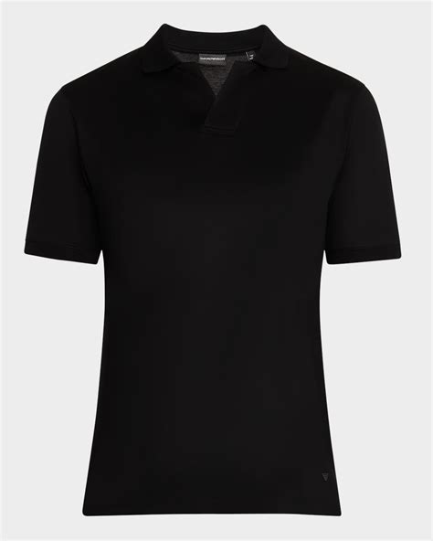 Emporio Armani Men's Johnny Collar Polo Shirt | Neiman Marcus