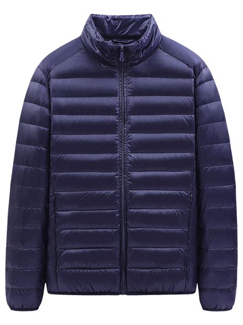 Frontwalk Men's Business Down Overcoats Long Sleeve Lightweight Coat ...