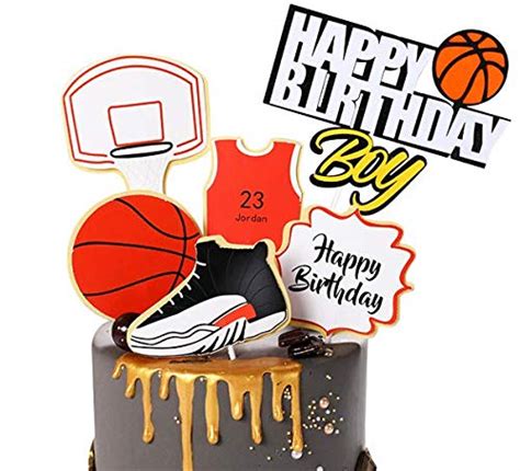 Basketball Sneakers Cake Topper Happy Birthday New Borth Age Cake ...