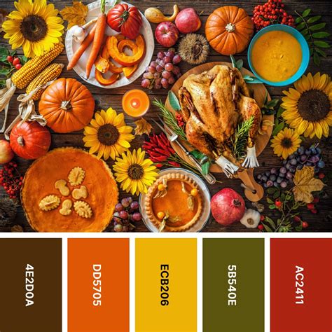 30 Thanksgiving Color Palettes for Rustic Designs | Color Meanings
