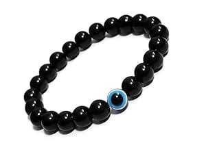 Buy ARYANSH SHOPPE Black Tourmaline Bracelet Evil Eye Natural Healing ...