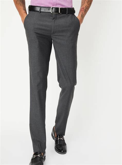 Buy Men Slim Fit Solid Formal Trousers Online at just Rs. 1299.0 ...