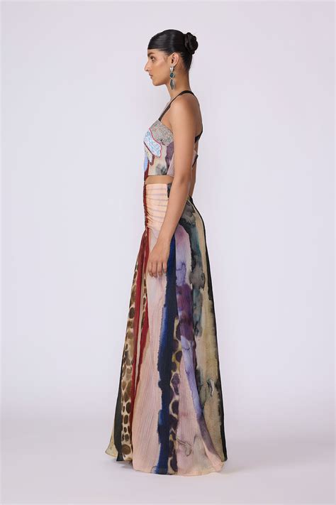 Buy Nyxen Mist Purple Cupro Gown Online | Aisha Rao