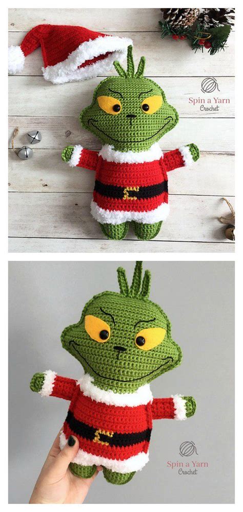 grinch crochet christmas ornaments