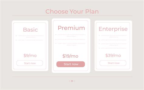 Our price plan Different Categories of Money pricing 350690 Vector Art ...