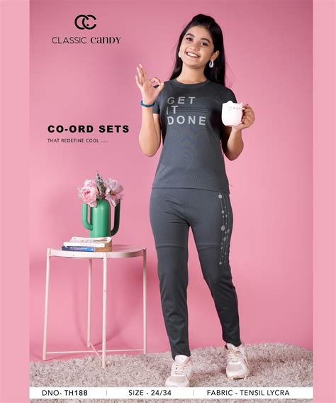 Th 188 Classic Candy Tencil Lycra Girls Pant Set Manufacturer India ...