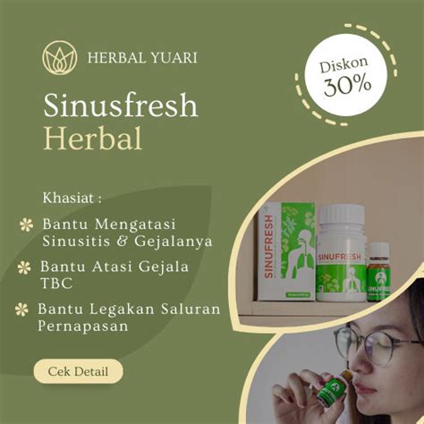 Jual Sinufresh Herbal Atasi Sinusitis, Asma, Bronkitis, Batuk Berdahak ...