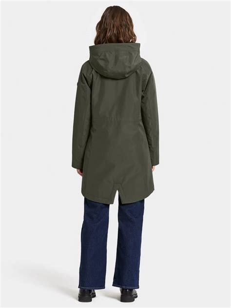 Didriksons Alana Water & Windproof Parka, Deep Green