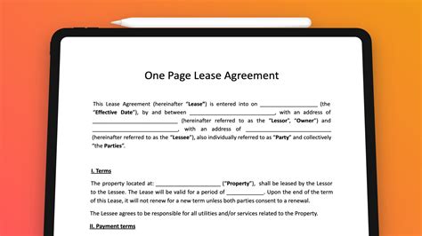 Free & Simple (1-Page) Lease Agreement Template - SignHouse