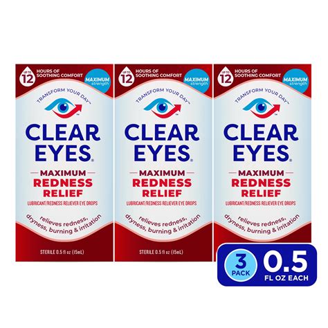 Buy Clear Eyes Maximum Redness Eye Relief Lubricant Eye Drops, 0.5 fl ...
