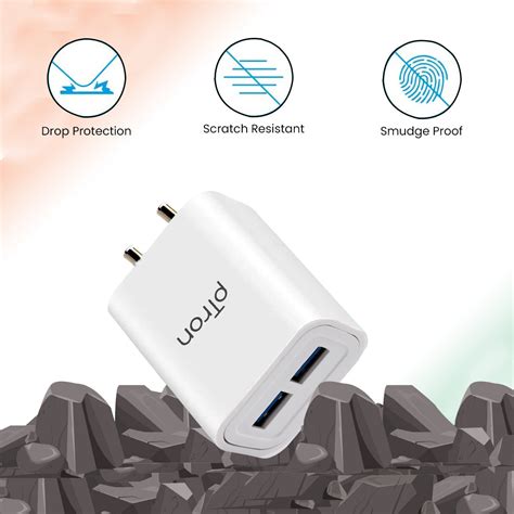 pTron Volta Evo 12W Single USB Smart Charger with 2.4A Type-C USB 1-Me ...